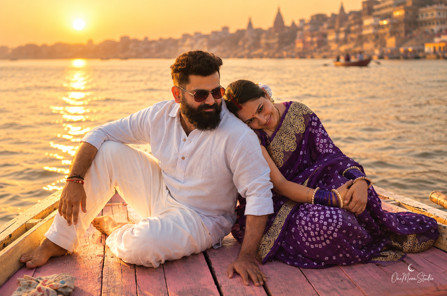 Post Wedding Shoot in Varanasi | Boat & Ghat Photography